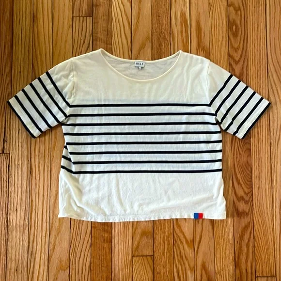 Kule Baha Ivory and Navy striped Tee Shirt - Picture 1 of 6